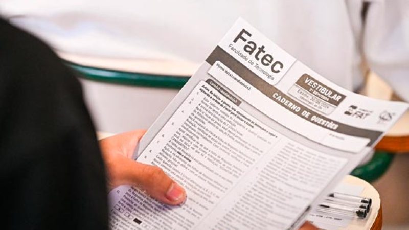 Vestibular das Fatecs abre inscrições com mais de 20 mil vagas